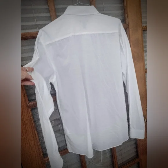 Brand New H&M Men's XL Collared White Button-Down, Light Summer Shirt NWOT - Picture 3 of 10